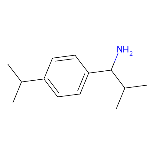 2-Methyl-1-[4-(propan-2-yl)phenyl]propan-1-amine structure