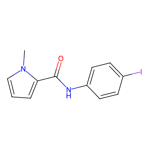 N-(4-iodophenyl)-1-methyl-1H-pyrrole-2-carboxamide structure
