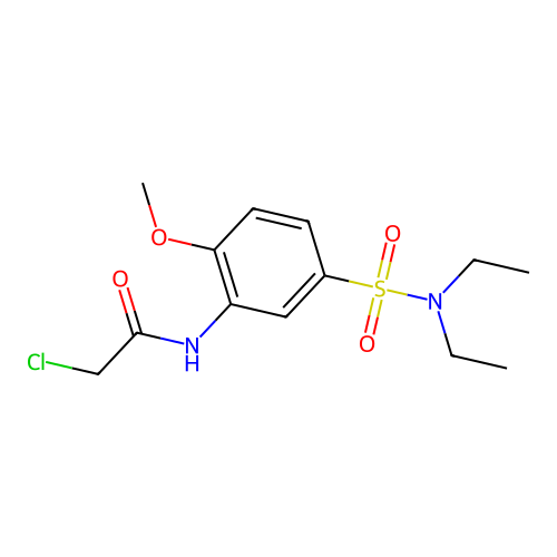 2-chloro-N-[5-(diethylsulfamoyl)-2-methoxyphenyl]acetamide structure
