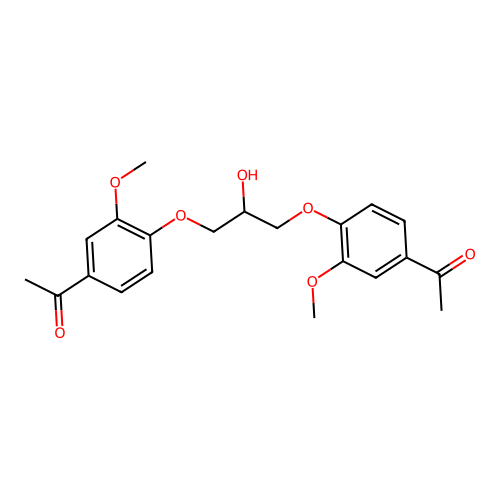 1,1'-[(2-Hydroxy-1,3-propanediyl)bis[oxy(3-methoxy-4,1-phenylene)]]bis[ethanone] structure