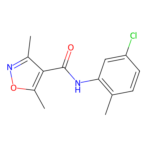 N-(5-chloro-2-methylphenyl)-3,5-dimethyl-1,2-oxazole-4-carboxamide structure
