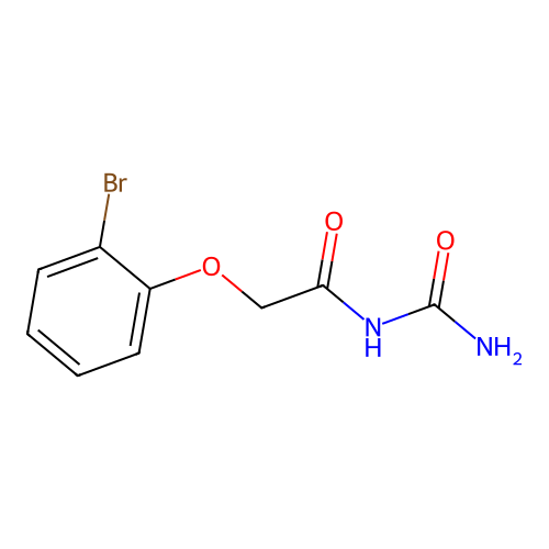 2-(2-bromophenoxy)-N-carbamoylacetamide structure
