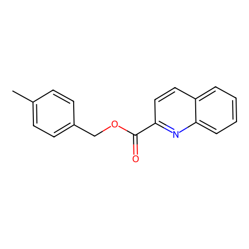 (4-Methylphenyl)methyl quinoline-2-carboxylate structure