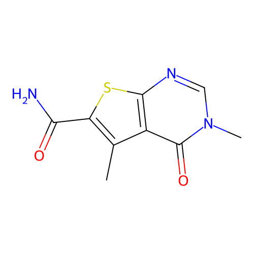 3,5-Dimethyl-4-oxothieno[2,3-d]pyrimidine-6-carboxamide structure