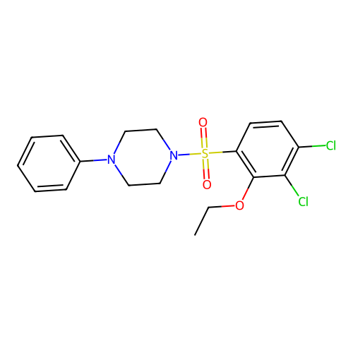 1-(3,4-Dichloro-2-ethoxybenzenesulfonyl)-4-phenylpiperazine structure