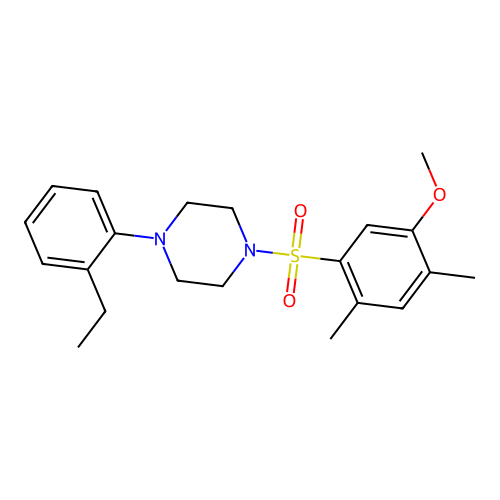 1-(2-Ethylphenyl)-4-(5-methoxy-2,4-dimethylbenzenesulfonyl)piperazine structure