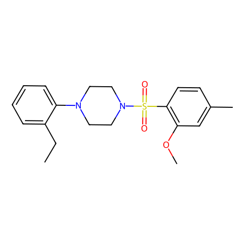 1-(2-Ethylphenyl)-4-(2-methoxy-4-methylphenyl)sulfonylpiperazine structure
