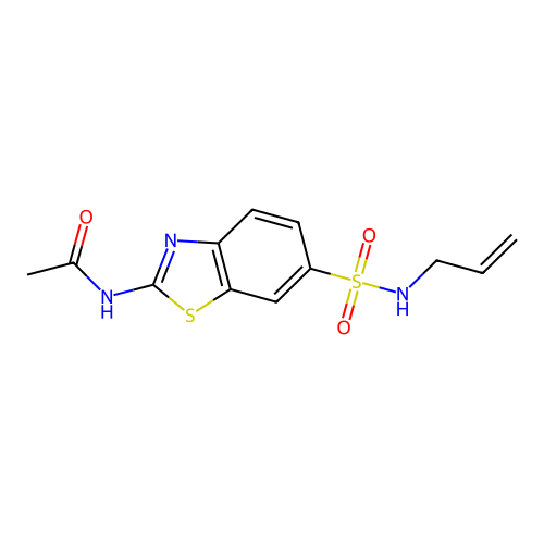 N-[6-(prop-2-enylsulfamoyl)-1,3-benzothiazol-2-yl]acetamide structure