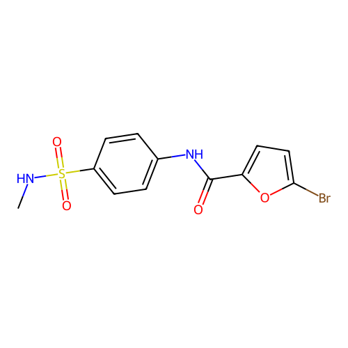 5-bromo-N-[4-(methylsulfamoyl)phenyl]furan-2-carboxamide structure