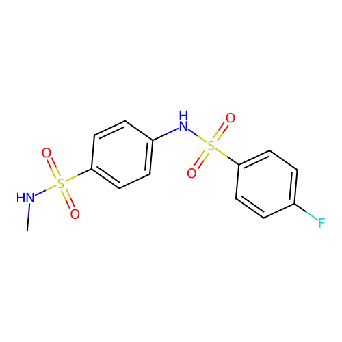 4-[(4-fluorophenyl)sulfonylamino]-N-methylbenzenesulfonamide structure