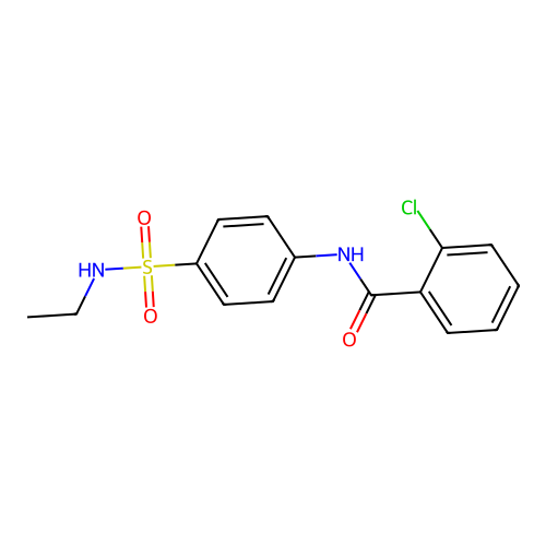2-chloro-N-[4-(ethylsulfamoyl)phenyl]benzamide structure