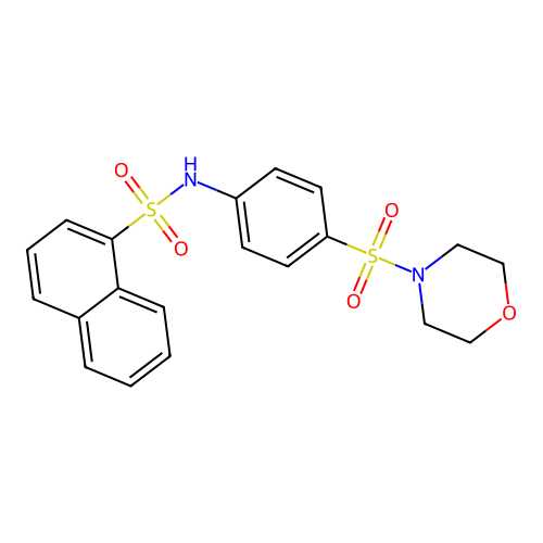 N-(4-morpholin-4-ylsulfonylphenyl)naphthalene-1-sulfonamide structure