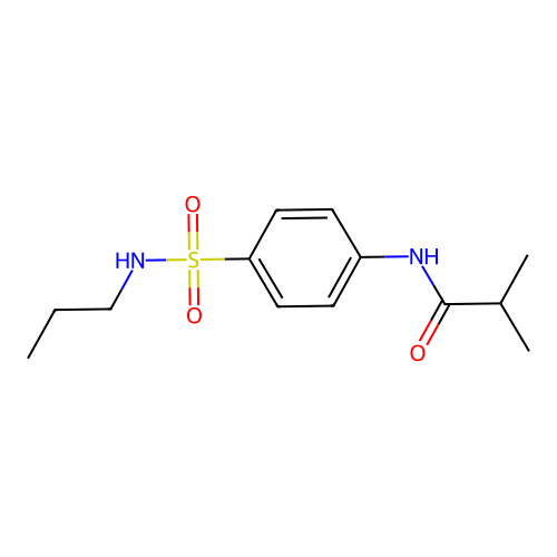 2-methyl-N-[4-(propylsulfamoyl)phenyl]propanamide structure