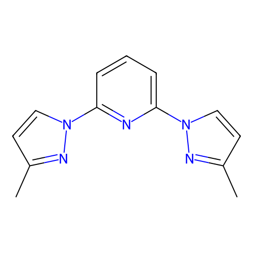 2,6-bis(3-methyl-1H-pyrazol-1-yl)pyridine structure