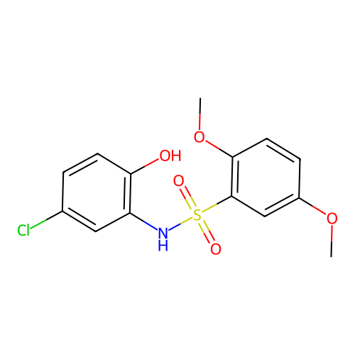 N-(5-chloro-2-hydroxyphenyl)-2,5-dimethoxybenzenesulfonamide structure