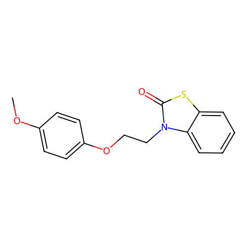 3-(2-(4-methoxyphenoxy)ethyl)benzo[d]thiazol-2(3H)-one structure