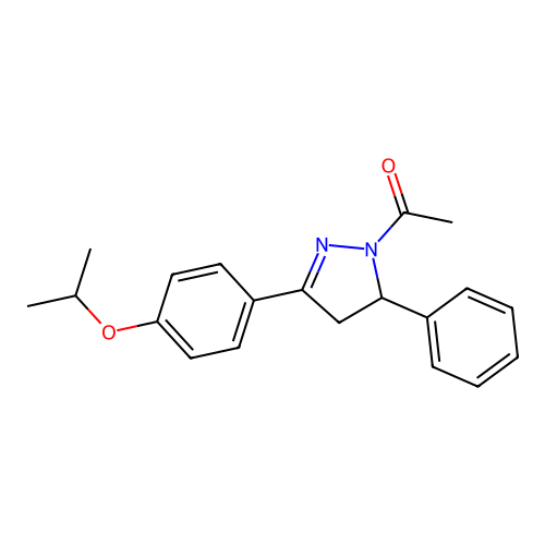 1-(3-(4-isopropoxyphenyl)-5-phenyl-4,5-dihydro-1H-pyrazol-1-yl)ethanone structure