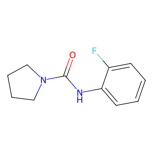 N-(2-fluorophenyl)pyrrolidine-1-carboxamide structure