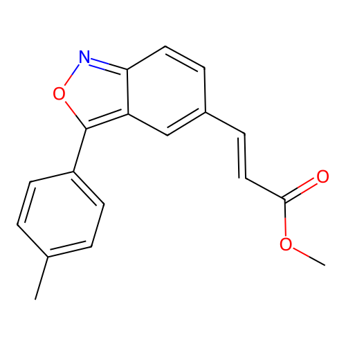 Methyl 3-[3-(4-methylphenyl)-2,1-benzoxazol-5-yl]prop-2-enoate structure