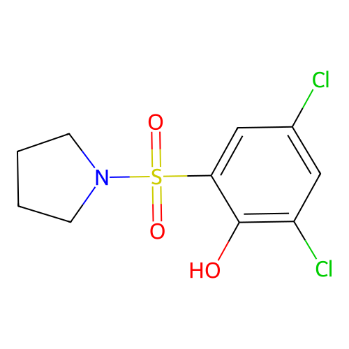 2,4-Dichloro-6-(pyrrolidin-1-ylsulfonyl)phenol structure