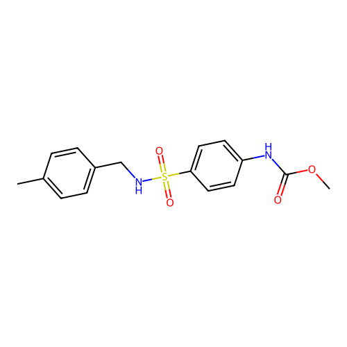 methyl N-(4-{[(4-methylphenyl)methyl]sulfamoyl}phenyl)carbamate structure