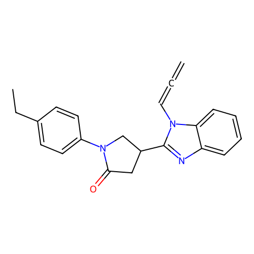 1-(4-Ethylphenyl)-4-(1-propa-1,2-dienylbenzimidazol-2-yl)pyrrolidin-2-one structure