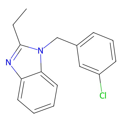 1-[(3-Chlorophenyl)methyl]-2-ethylbenzimidazole structure