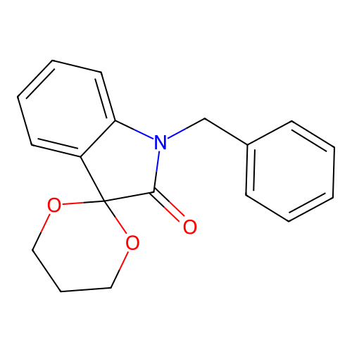 1'-Benzyl-1',2'-dihydrospiro([1,3]dioxane-2,3'-indole)-2'-one structure