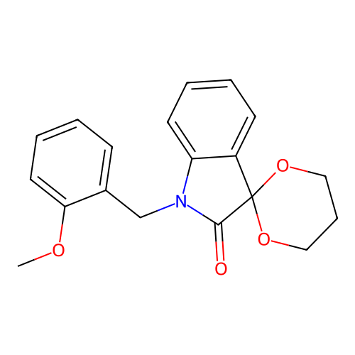 1'-(2-Methoxybenzyl)spiro[[1,3]dioxane-2,3'-indolin]-2'-one structure
