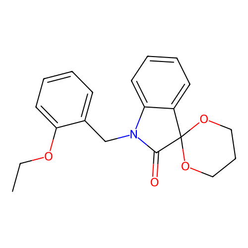 1'-(2-Ethoxybenzyl)-1',2'-dihydrospiro([1,3]dioxane-2,3'-indole)-2'-one structure