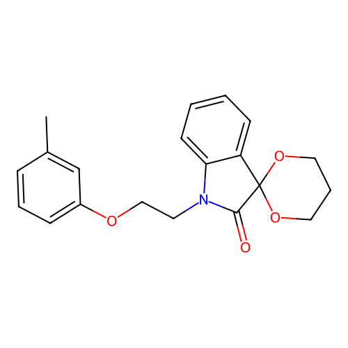 1'-(2-(m-Tolyloxy)ethyl)spiro[[1,3]dioxane-2,3'-indolin]-2'-one structure