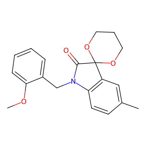 1'-(2-Methoxybenzyl)-5'-methylspiro[[1,3]dioxane-2,3'-indolin]-2'-one structure