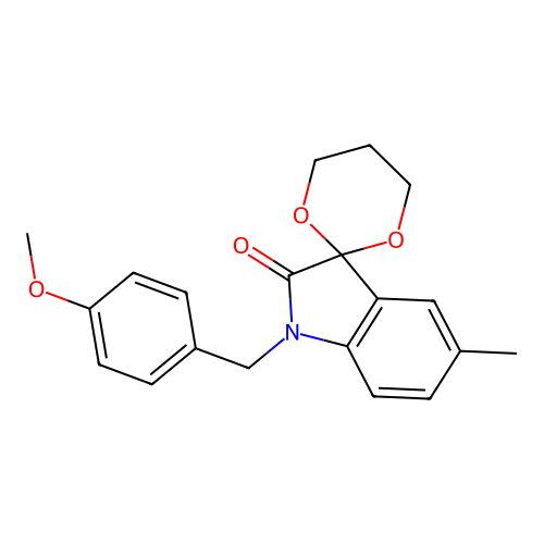 1'-(4-Methoxybenzyl)-5'-methylspiro[[1,3]dioxane-2,3'-indolin]-2'-one structure