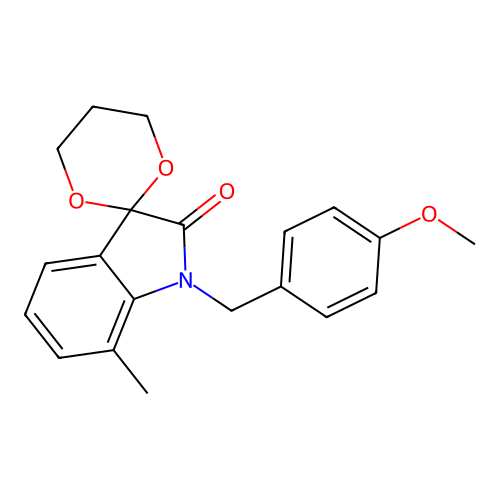1'-(4-Methoxybenzyl)-7'-methylspiro[[1,3]dioxane-2,3'-indolin]-2'-one structure