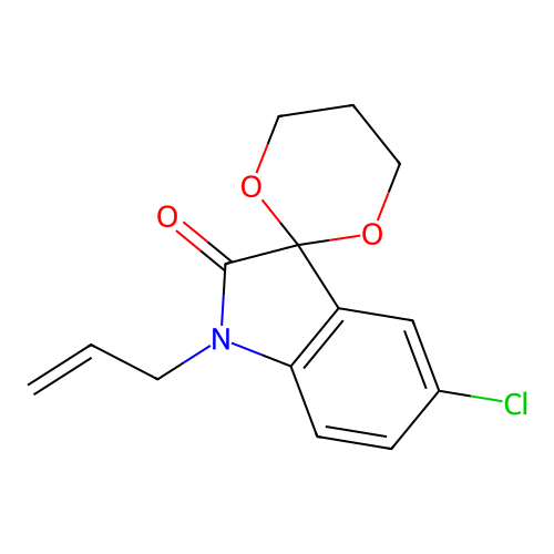 1'-Allyl-5'-chlorospiro[[1,3]dioxane-2,3'-indolin]-2'-one structure
