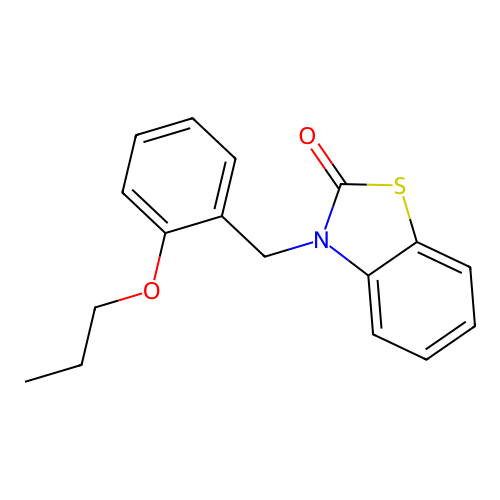 3-[(2-Propoxyphenyl)methyl]-1,3-benzothiazol-2-one structure