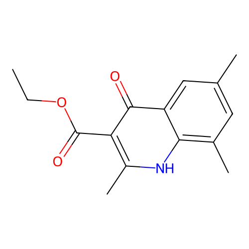Ethyl 4-hydroxy-2,6,8-trimethylquinoline-3-carboxylate structure