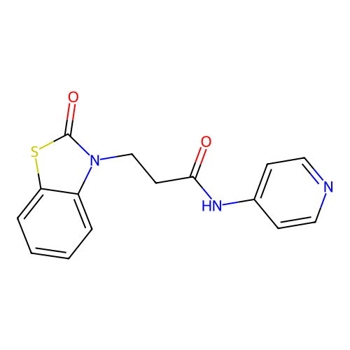 3-(2-oxo-2,3-dihydro-1,3-benzothiazol-3-yl)-N-(pyridin-4-yl)propanamide structure
