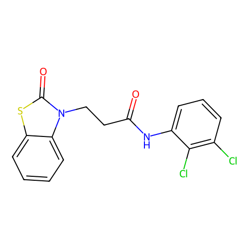 N-(2,3-dichlorophenyl)-3-(2-oxo-1,3-benzothiazol-3-yl)propanamide structure