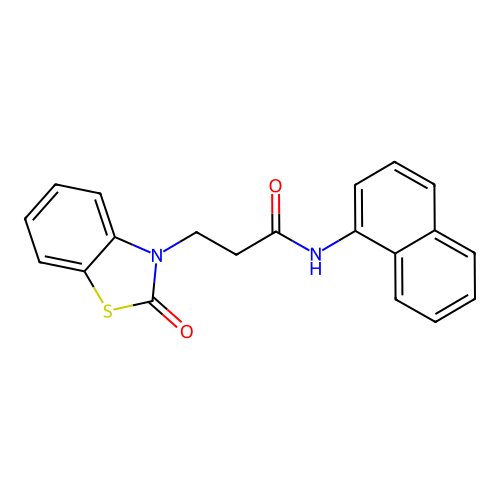 N-naphthalen-1-yl-3-(2-oxo-1,3-benzothiazol-3-yl)propanamide structure