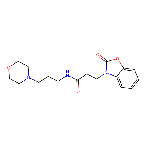 N-(3-Morpholin-4-yl-propyl)-3-(2-oxo-benzooxazol-3-yl)-propionamide structure