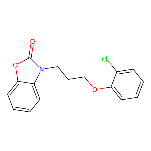 3-[3-(2-chlorophenoxy)propyl]-1,3-benzoxazol-2(3H)-one structure