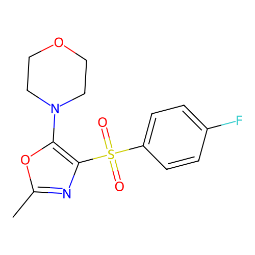 4-[4-(4-Fluorophenyl)sulfonyl-2-methyl-1,3-oxazol-5-yl]morpholine structure