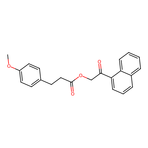 2-Naphthyl-2-oxoethyl 3-(4-methoxyphenyl)propanoate structure