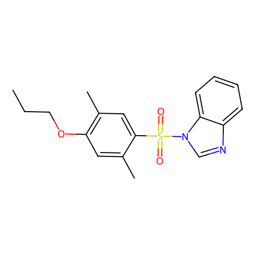 1-[(2,5-dimethyl-4-propoxyphenyl)sulfonyl]-1H-benzimidazole structure