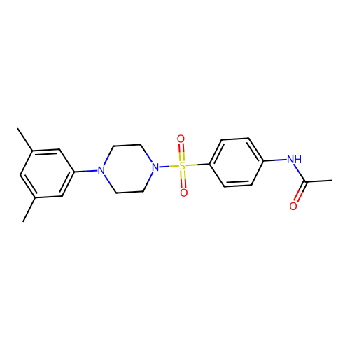 Acetamide, N-[4-[4-(3,5-dimethylphenyl)piperazine-1-sulfonyl]phenyl]- structure