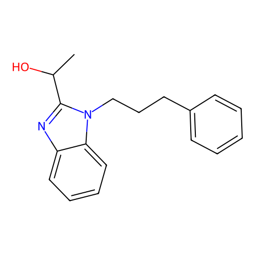 1-[1-(3-phenylpropyl)-1H-1,3-benzodiazol-2-yl]ethan-1-ol structure