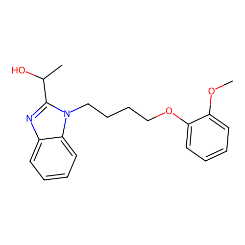 1-[1-[4-(2-Methoxyphenoxy)butyl]benzimidazol-2-yl]ethanol structure