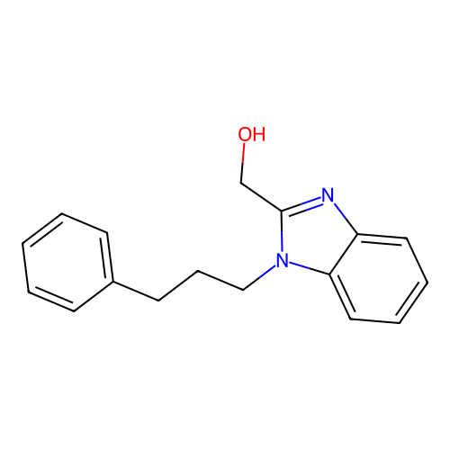 [1-(3-phenylpropyl)-1H-benzimidazol-2-yl]methanol structure