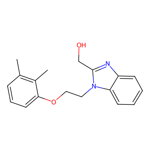 {1-[2-(2,3-Dimethylphenoxy)ethyl]benzimidazol-2-yl}methan-1-ol structure